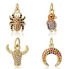 Pendant Accessories Copper Geometric Electroplating Micro Inlaid Zircon Love Simple Fashion