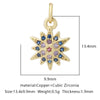 Pendant Accessories Copper Geometric Electroplating Micro Inlaid Zircon Love Simple Fashion