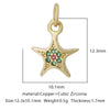 Pendant Accessories Copper Geometric Electroplating Micro Inlaid Zircon Love Simple Fashion