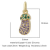 Pendant Accessories Copper Geometric Electroplating Micro Inlaid Zircon Love Simple Fashion