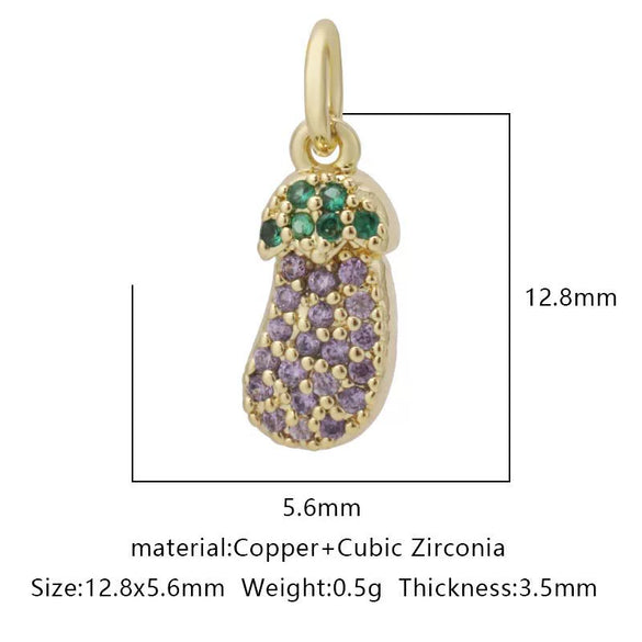 Pendant Accessories Copper Geometric Electroplating Micro Inlaid Zircon Love Simple Fashion