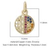 Pendant Accessories Copper Geometric Electroplating Micro Inlaid Zircon Love Simple Fashion