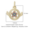 Pendant Accessories Copper Geometric Electroplating Micro Inlaid Zircon Love Simple Fashion