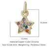Pendant Accessories Copper Geometric Electroplating Micro Inlaid Zircon Love Simple Fashion