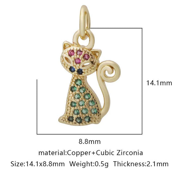 Pendant Accessories Copper Geometric Electroplating Micro Inlaid Zircon Love Simple Fashion