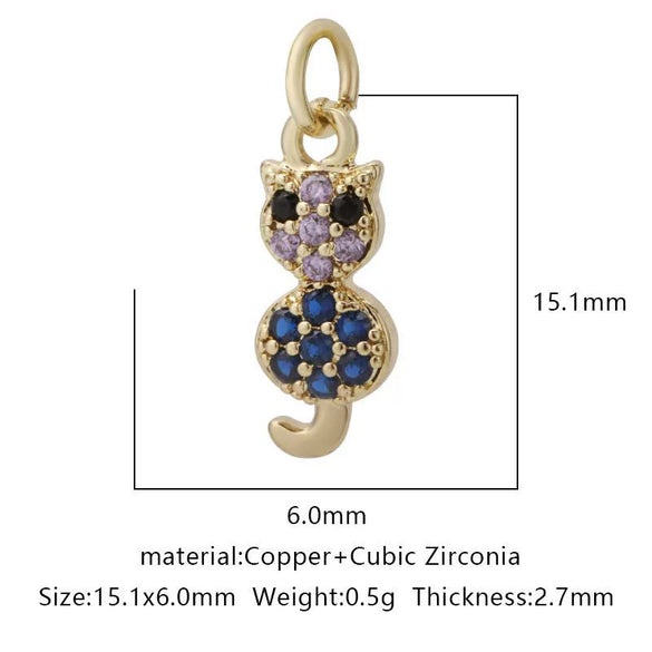 Pendant Accessories Copper Geometric Electroplating Micro Inlaid Zircon Love Simple Fashion