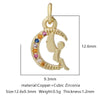 Pendant Accessories Copper Geometric Electroplating Micro Inlaid Zircon Love Simple Fashion