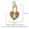 Pendant Accessories Copper Geometric Electroplating Micro Inlaid Zircon Love Simple Fashion