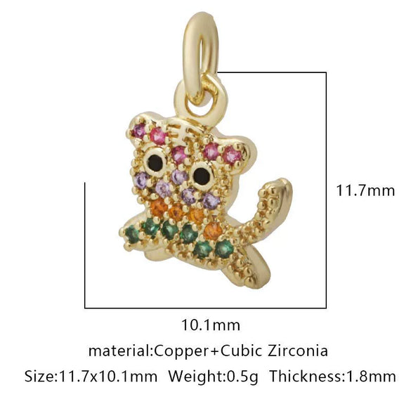Pendant Accessories Copper Geometric Electroplating Micro Inlaid Zircon Love Simple Fashion