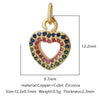 Pendant Accessories Copper Geometric Electroplating Micro Inlaid Zircon Love Simple Fashion