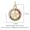 Pendant Accessories Copper Geometric Electroplating Micro Inlaid Zircon Love Simple Fashion