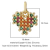 Pendant Accessories Copper Geometric Electroplating Micro Inlaid Zircon Love Simple Fashion