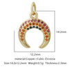 Pendant Accessories Copper Geometric Electroplating Micro Inlaid Zircon Love Simple Fashion