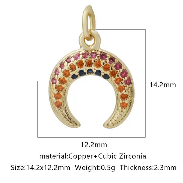 Pendant Accessories Copper Geometric Electroplating Micro Inlaid Zircon Love Simple Fashion