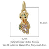 Pendant Accessories Copper Geometric Electroplating Micro Inlaid Zircon Love Simple Fashion