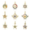 Pendant Accessories Copper Geometric Electroplating Micro Inlaid Zircon Love Simple Fashion