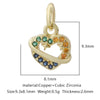 Pendant Accessories Copper Geometric Electroplating Micro Inlaid Zircon Love Simple Fashion