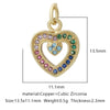 Pendant Accessories Copper Geometric Electroplating Micro Inlaid Zircon Love Simple Fashion