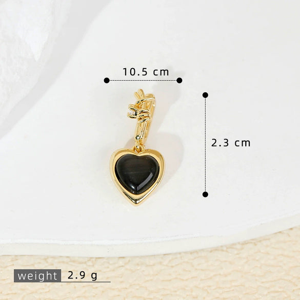 Pendant Accessories Copper Heart Shape Electroplating Cartoon Style