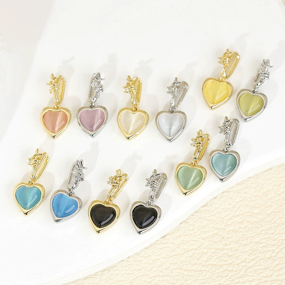 Pendant Accessories Copper Heart Shape Electroplating Cartoon Style
