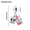Pendant Accessories Copper 925 Silver Plated Pink Camera Charm Jewelry Making