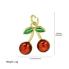 Pendant Accessories Fruit Food Style Copper Brass Electroplating With Letters Numbers Text Pattern
