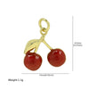 Pendant Accessories Fruit Food Style Copper Brass Electroplating With Letters Numbers Text Pattern