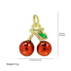 Pendant Accessories Fruit Food Style Copper Brass Electroplating With Letters Numbers Text Pattern