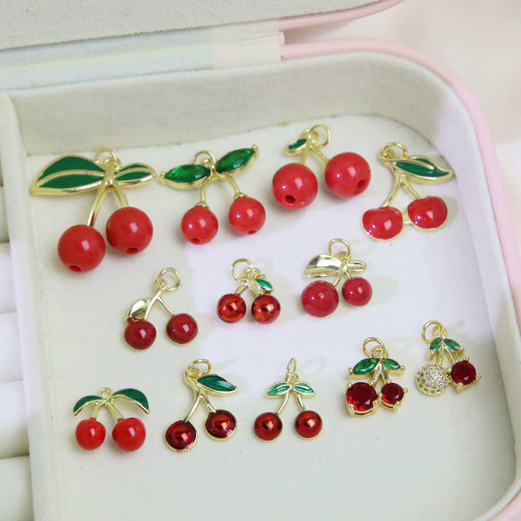 Pendant Accessories Fruit Food Style Copper Brass Electroplating With Letters Numbers Text Pattern