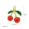 Pendant Accessories Fruit Food Style Copper Brass Electroplating With Letters Numbers Text Pattern
