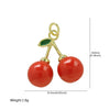 Pendant Accessories Fruit Food Style Copper Brass Electroplating With Letters Numbers Text Pattern