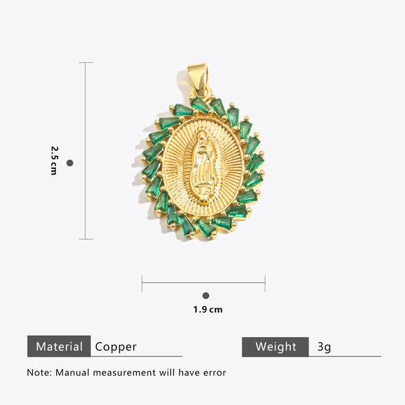 Pendant Accessories Goldplated Copper Zircon Inlay Starfish And Oval Shape