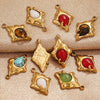 Pendant Accessories Natural Stone Titanium Steel Plated 18K True Gold Electroplating Stainless Steel Niche Style