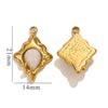 Pendant Accessories Natural Stone Titanium Steel Plated 18K True Gold Electroplating Stainless Steel Niche Style