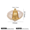 Pendant Accessories Stainless Steel Fivepointed Star And Four Leaf Clover Electroplated Imitation Shell