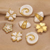 Pendant Accessories Stainless Steel Fivepointed Star And Four Leaf Clover Electroplated Imitation Shell