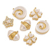 Pendant Accessories Stainless Steel Fivepointed Star And Four Leaf Clover Electroplated Imitation Shell