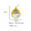 Pendant Accessories Stainless Steel Oildropped Shell Ocean Series