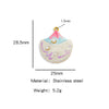 Pendant Accessories Stainless Steel Oildropped Shell Ocean Series
