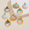 Pendant Accessories Stainless Steel Oildropped Shell Ocean Series