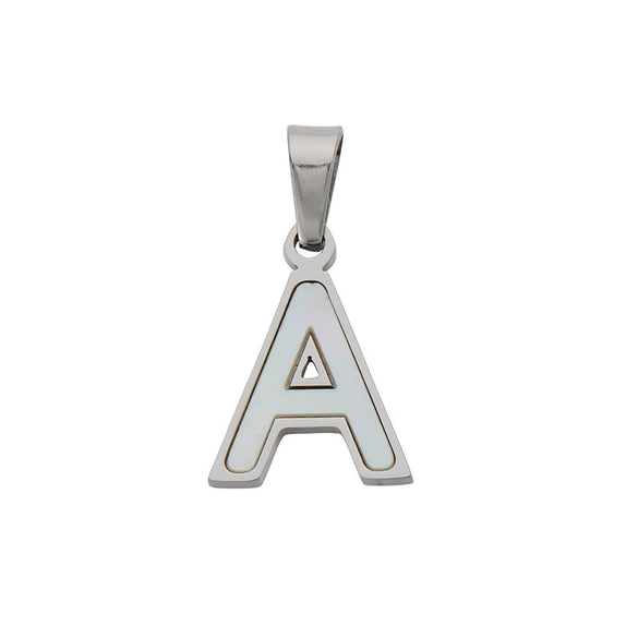 Pendant Accessories Women's Fresh And Sweet Stainless Steel With White Shell And English Letters
