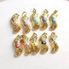 Pendant Accessory Copper Oil Drop Eye Peanutshaped Retro Electroplating