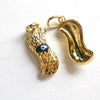 Pendant Accessory Copper Oil Drop Eye Peanutshaped Retro Electroplating