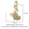 Pendant Bracelet Accessories Copper Micro Inlaid Zircon Geometric Electroplating