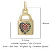 Pendant Bracelet Accessories Copper Micro Inlaid Zircon Geometric Electroplating