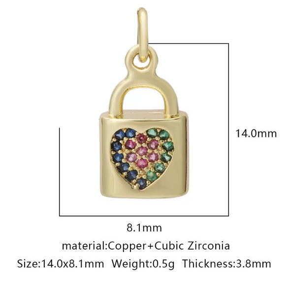 Pendant Bracelet Accessories Copper Micro Inlaid Zircon Geometric Electroplating