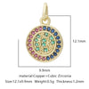 Pendant Bracelet Accessories Copper Micro Inlaid Zircon Geometric Electroplating