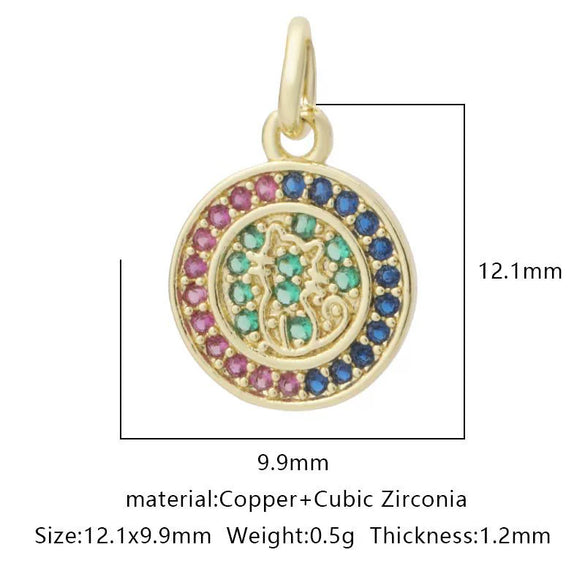 Pendant Bracelet Accessories Copper Micro Inlaid Zircon Geometric Electroplating