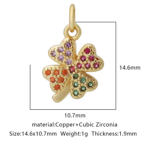 Pendant Bracelet Accessories Copper Micro Inlaid Zircon Geometric Electroplating