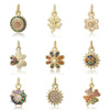 Pendant Bracelet Accessories Copper Micro Inlaid Zircon Geometric Electroplating